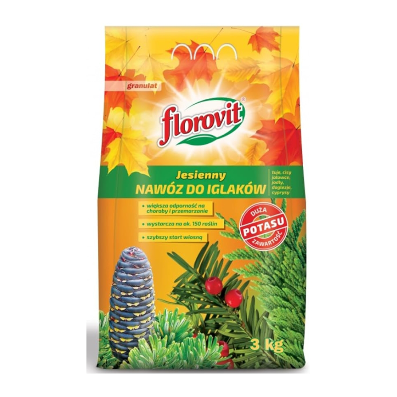 FLOROVIT добриво для хвойних осіннє 3кг. Флоровіт