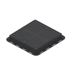 Люк пластиковий Easy 700х700 DN560 квадратний легкий чорний з замком А15