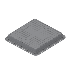 Люк пластиковий Easy 700х700 DN560 квадратний легкий сірий з замком А15