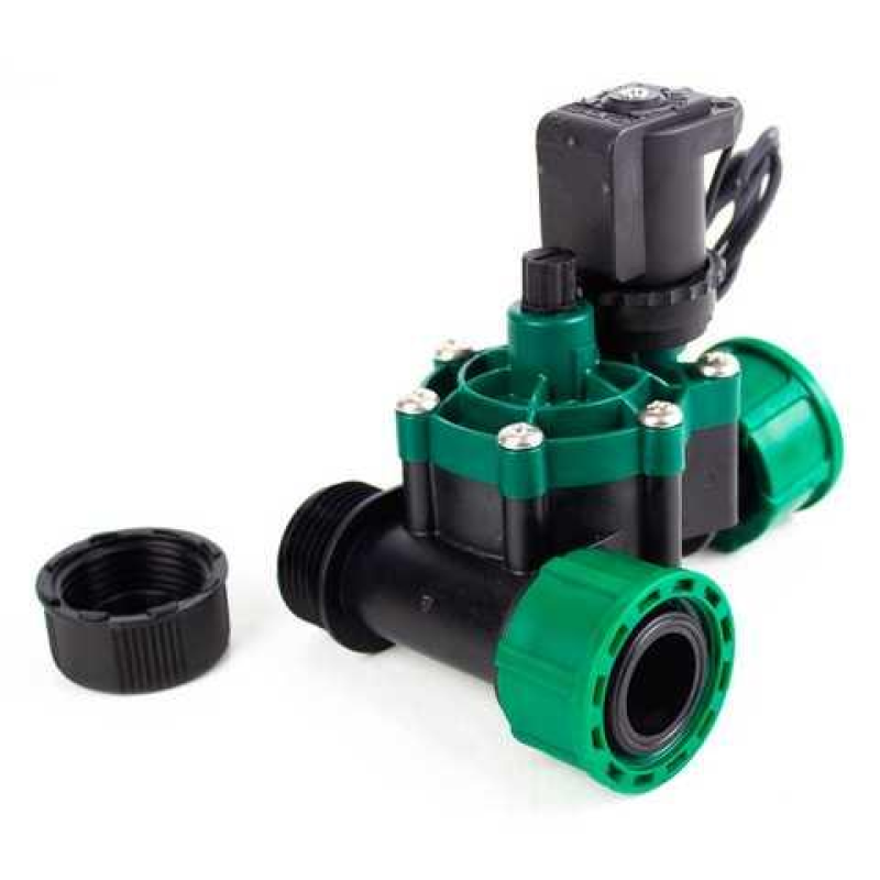 Електромагнітний клапан для поливу 24В, з накидними гайками, Irritec VPN 1“ з регулюванням потоку