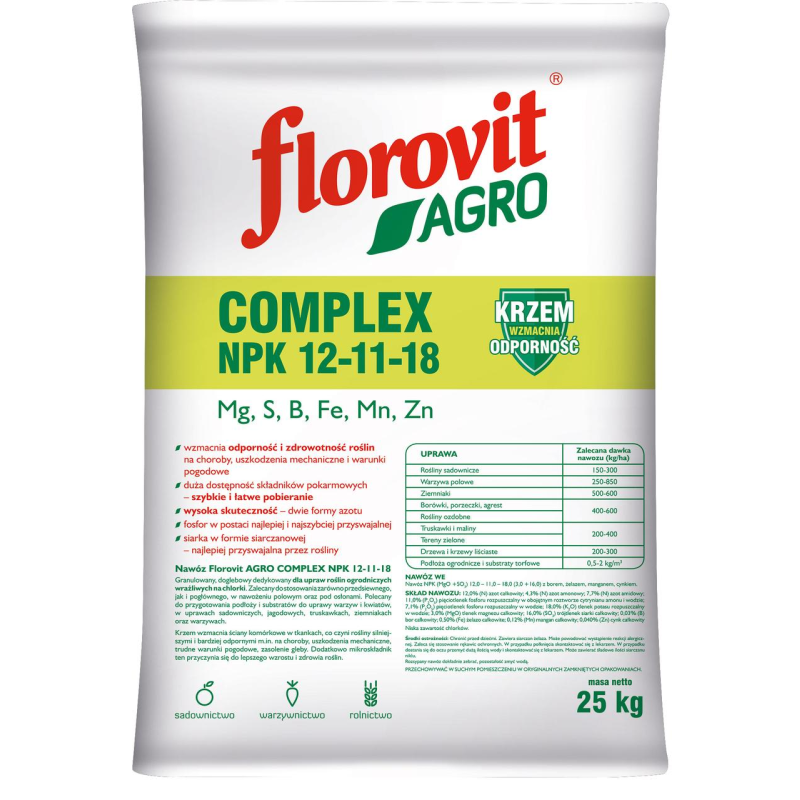 FLOROVIT AGRO Complex NPK 12-11-18 25кг Флоровіт