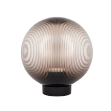 Садово-парковий світильник Опал (d-200) призматичний темно-сірий димчастий прозорий