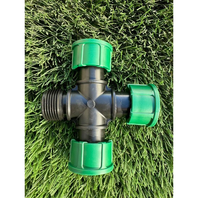 Хрестовина з 3-ма накидними гайками 1“ дюйм, (четверник американка) Irritec 3ВРх1ЗР Хрестовина з 3-ма накидними гайками 1“ дюйм, (четверник американка) Irritec 3ВРх1ЗР