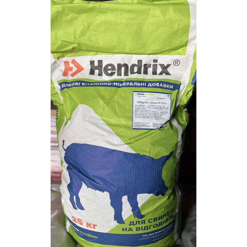 Білково мінерально вітаміна добавка 15% БМВД Гровер 25-70кг Hendrix 25кг (Trouw Nutrition, Україна)