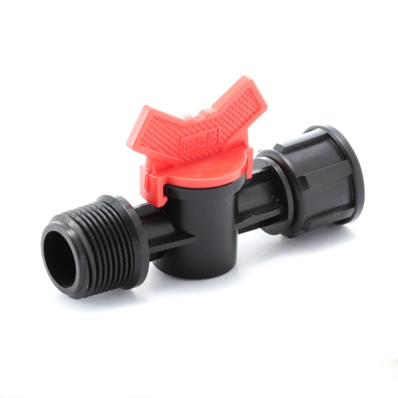 Кран кульовий Presto-PS із зовнішньою та внутрішньою різзю 3/4 на 1/2 дюйма, в пакованні — 10 шт. (MF-013412)