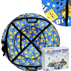 Тюбінг надувні санчата 100 см “Губка боб“ (Оксфорд, ПВХ) плюшка для снігу