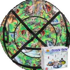 Тюбінг для катання по снігу 100 см “динозаври“ (Оксфорд, ПВХ) санки ватрушка