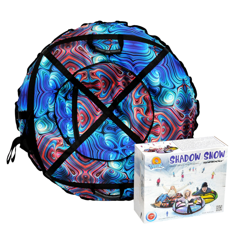 Тюбінг для катання по снігу 100 см “калейдоскоп“ (Оксфорд, ПВХ) санки ватрушка