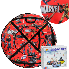 Тюбінг для снігу 100 см “Марвел червоний“ (Оксфорд, ПВХ) надувні санчата