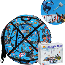 Надувні санчата тюбінг 100 см “Марвел синій“ (Оксфорд, ПВХ) санки ватрушка