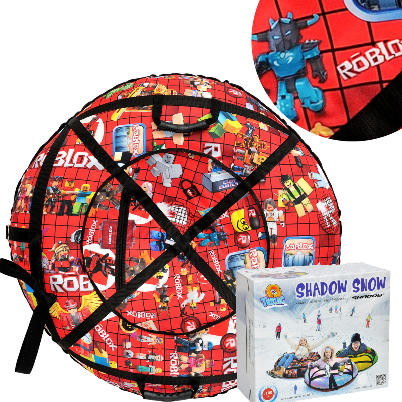 Тюбінг 100 см “роблекс червоний“ (Оксфорд, ПВХ) санки ватрушка