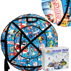 Тюбінг для катання 100 см “роблекс синій“ (Оксфорд, ПВХ) плюшка для снігу