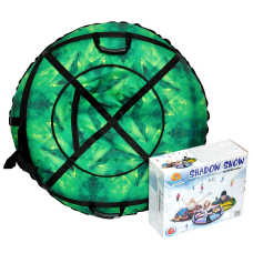 Тюбінг надувна ватрушка 100 см “зелений кристал“ (Оксфорд, ПВХ) плюшка для снігу