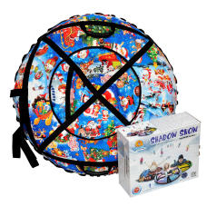 Тюбінг для катання 100 см “Новий рік“ (Оксфорд, ПВХ) ватрушка надувна