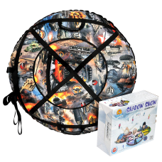 Надувні тюбінги від виробника 100 см “Танки“ (Оксфорд, ПВХ) плюшка для снігу