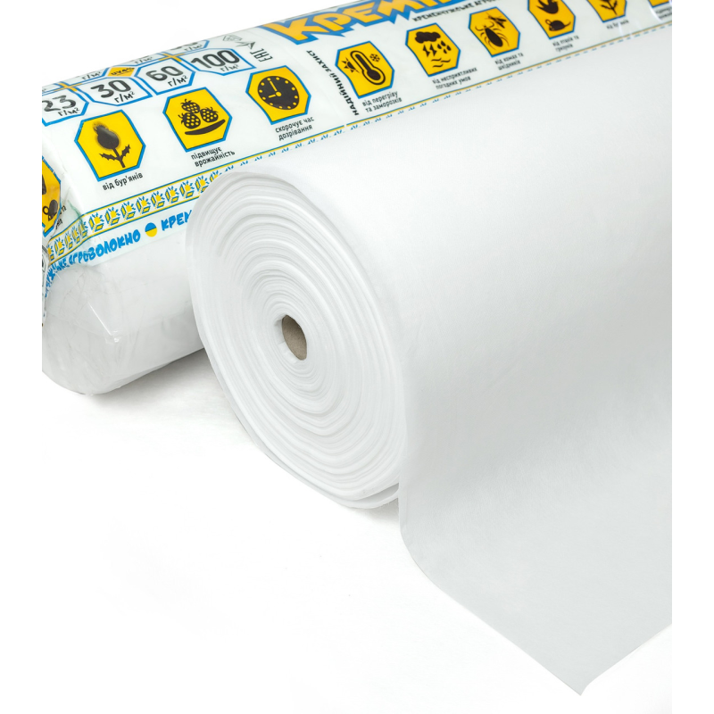 Агроволокно 23 г/м2 3,2 х 100м біле “АгроКремінь“ для укриття теплиць і парників