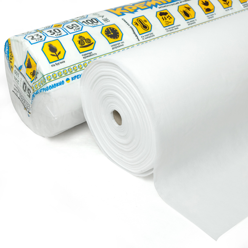 Спанбонд 50 г/м2 білий 3.2 х 100 м “АгроКремінь“ агроволокно для городу