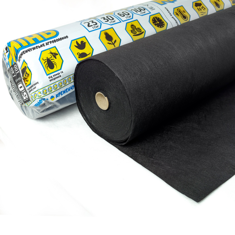 Агроволокно 50 г/м2 1.6 х100м чорне “АгроКремінь“ для мульчування ґрунту
