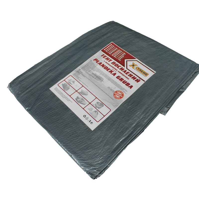 Тент 100 г/м2 4*6м “Grey“тарпауліновий тент від дощу Тент 100 г/м2 4*6м “Grey“тарпауліновий тент від дощу