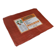 Тент 80 г/м2 3*5м двокольоровий зелено-помаранчевий тарпауліновий укривний тент