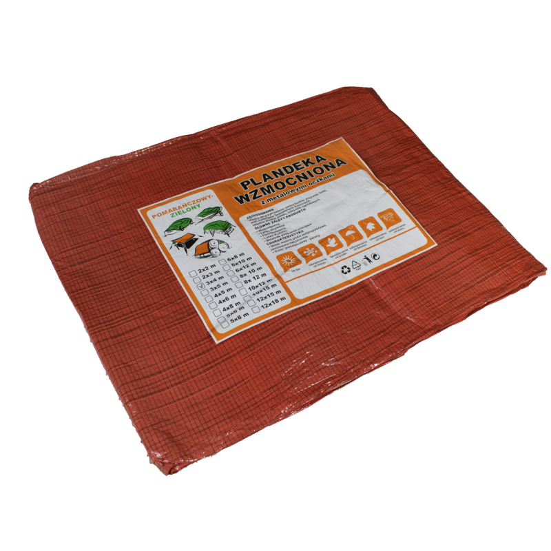 Тент 80 г/м2 4*8 м двокольоровий зелено-помаранчевий тент садовий Тент 80 г/м2 4*8 м двокольоровий зелено-помаранчевий тент садовий