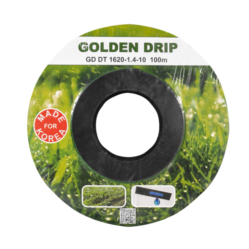 Крапельна стрічка 8 mil крок 10 см 100 м бухта емітерна GOLDEN DRIP Крапельна стрічка 8 mil крок 10 см 100 м бухта емітерна GOLDEN DRIP