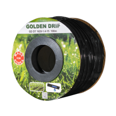 Стрічка крапельна 8 mil крок 20 см бухта 100 метрів емітерна GOLDEN DRIP