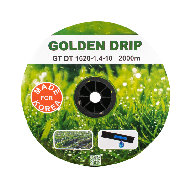 Стрічка Крапельна 8 mil крок 20 см бухта 2000 метрів емітерна GOLDEN DRIP Стрічка Крапельна 8 mil крок 20 см бухта 2000 метрів емітерна GOLDEN DRIP