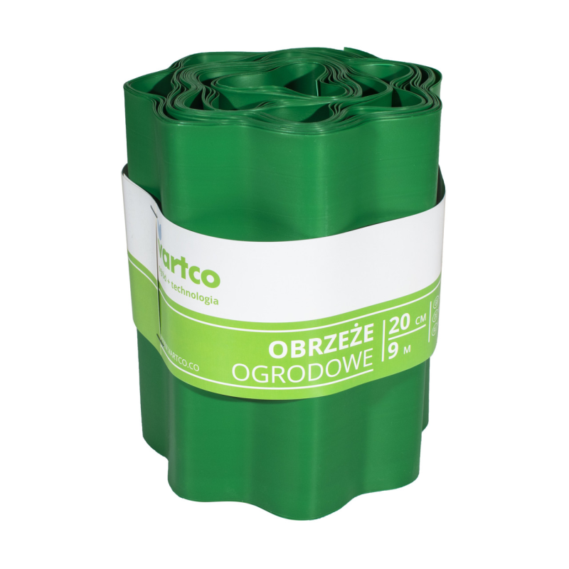Бордюрна стрічка 20 см 9 метрів VARTCO зелена (Польща) пластикова Бордюрна стрічка 20 см 9 метрів VARTCO зелена (Польща) пластикова