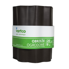 Бордюрна стрічка 20 см 9 метрів коричнева VARTCO (Польща) пластикова