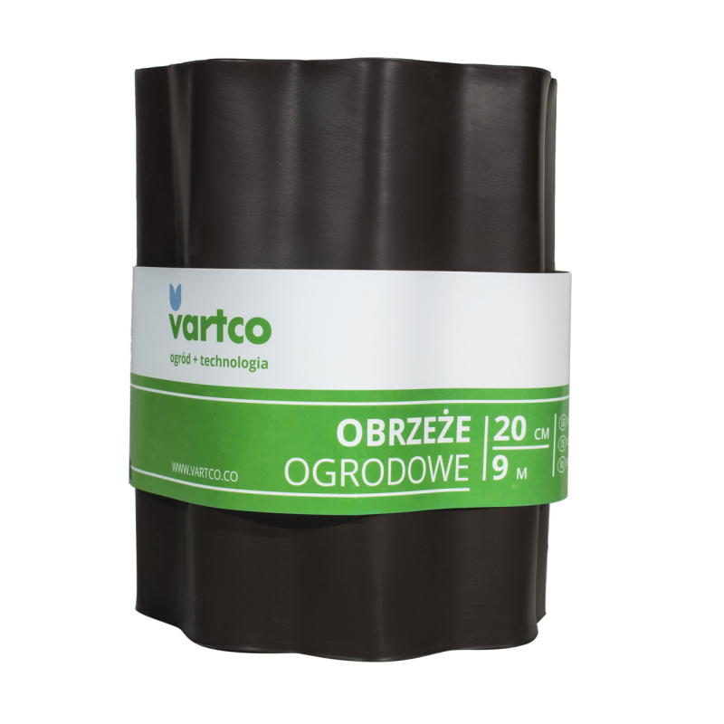 Бордюрна стрічка 20 см 9 метрів коричнева VARTCO (Польща) пластикова Бордюрна стрічка 20 см 9 метрів коричнева VARTCO (Польща) пластикова