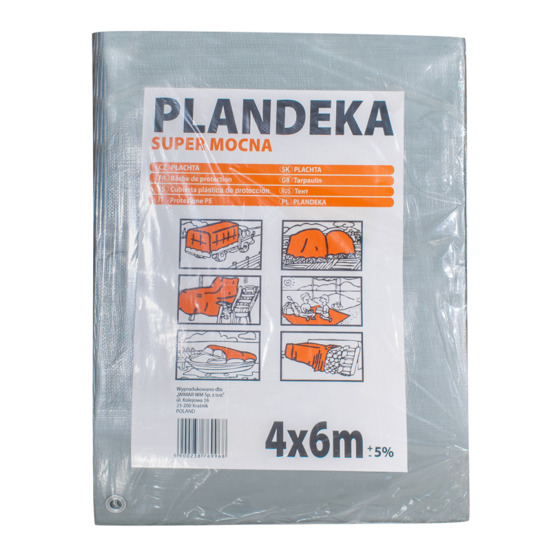 Тент 160 г/м2 4 х 6 м поліпропіленовий “PLANDEKA“ від дощу та снігу Тент 160 г/м2 4 х 6 м поліпропіленовий “PLANDEKA“ від дощу та снігу
