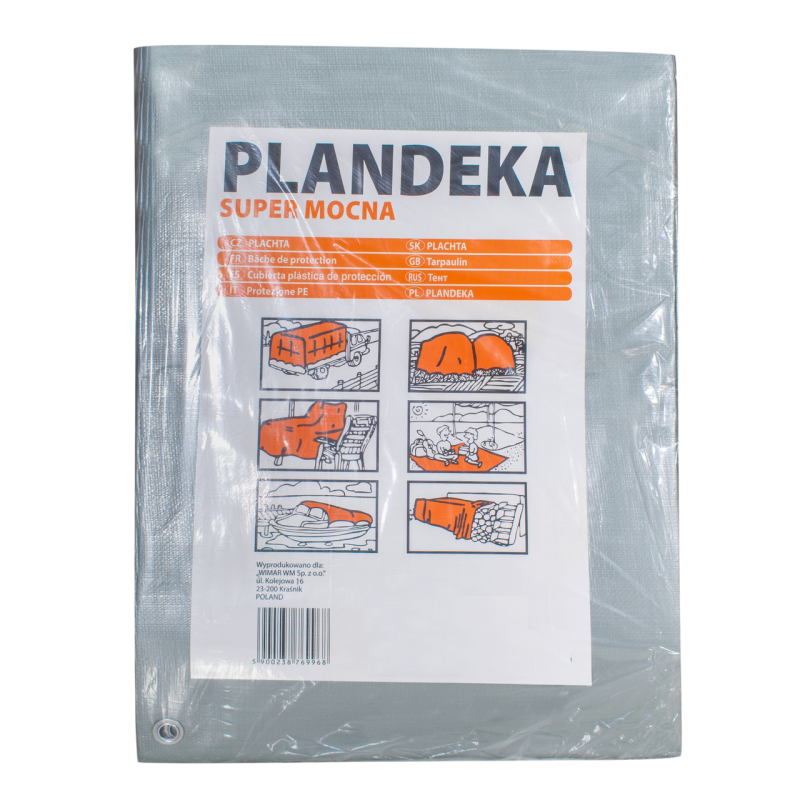 Тент 160 г/м2 5 мх5м тарпауліновий “PLANDEKA“ для захисту від вітру та дощу Тент 160 г/м2 5 мх5м тарпауліновий “PLANDEKA“ для захисту від вітру та дощу