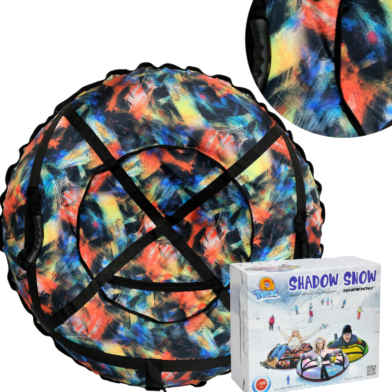 Тюбінг для катання по снігу 100 см “Міраж“ (Оксфорд, ПВХ) санки ватрушка