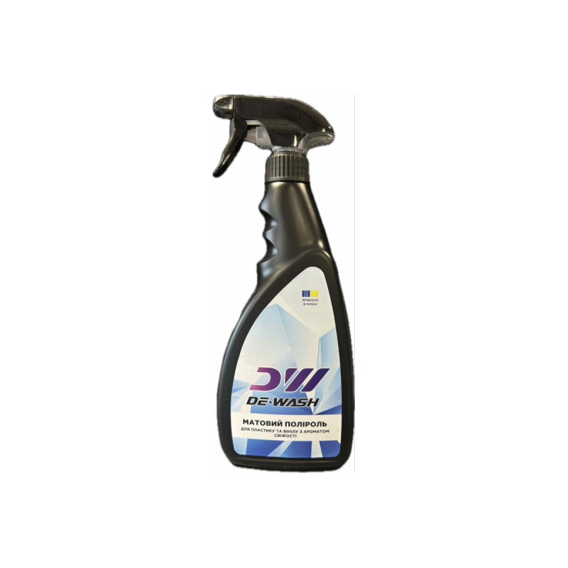 Матовий поліроль для пластику та вінілу De-Wash з ароматом свіжості, 0.5л