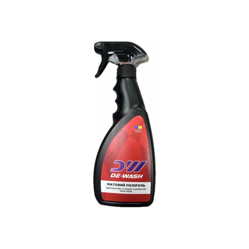 Глянцевий поліроль для пластику та вінілу De-Wash з ароматом кока-кола, 0.5л
