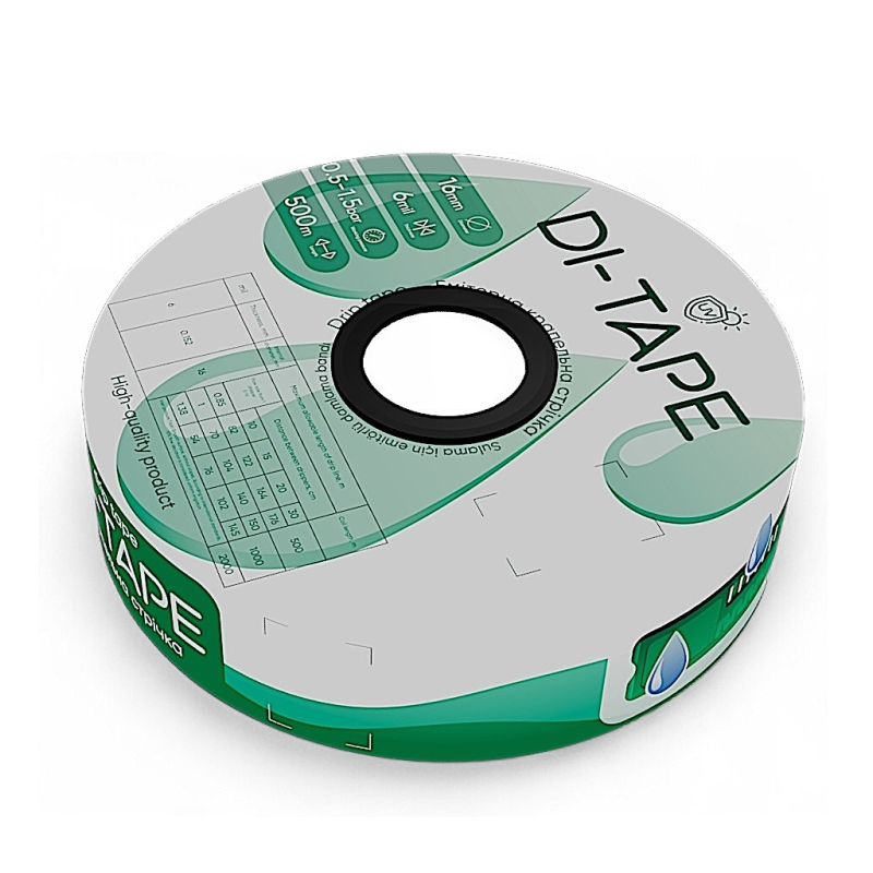 Крапельна стрічка емітерна Di-Tape крапельниці через 15 см витрата 1,00 л/год, довжина 1000 м, в упаковці - 1 шт. (DI-15-1000)