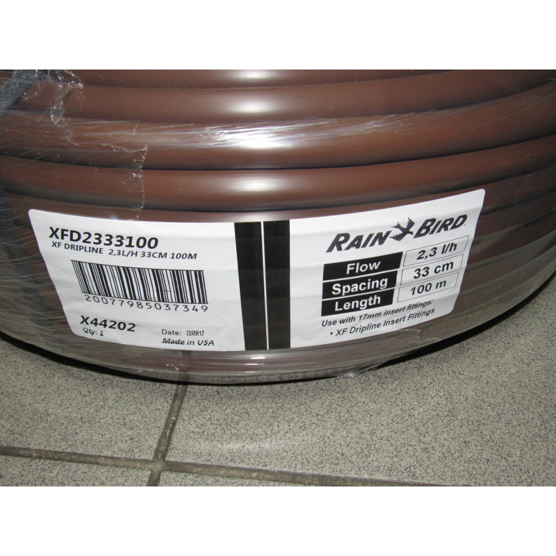 XFDripline33-100  Rain Bird крапельна трубка з компенсацією 100м