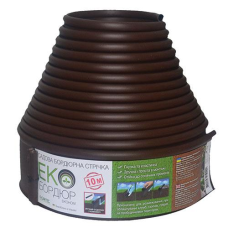 Екобордюр Економ 10 м (коричневий) Gartec