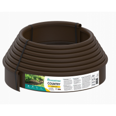 Бордюр садовий пластиковий коричневий Country Premium – 10 метрів