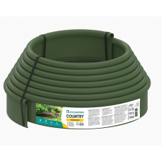Бордюр садовий пластиковий оливковий Country Premium – 10 метрів