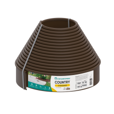 Бордюр садовий пластиковий коричневий - Country Standard 15м.