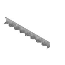 Бордюр сталевий оцинкований L-тип H100