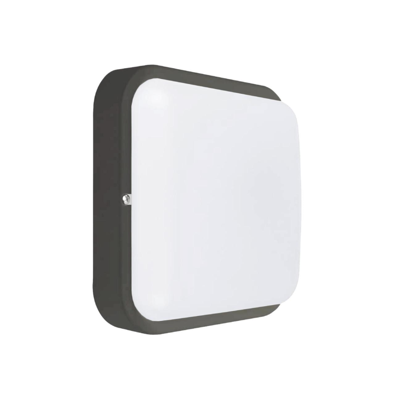 Світлодіодний світильник з мікрохвильовим датчиком ДББ 20У-12-206У1 Квадро-12 Д 12Вт 1200Лм 5000К антрацит