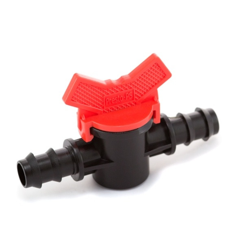 Кран шаровий прохідний Presto-PS для трубки 16 і 20 мм, в упаковці - 50 шт. (MV-012016) Кран шаровий прохідний Presto-PS для трубки 16 і 20 мм, в упаковці - 50 шт. (MV-012016)
