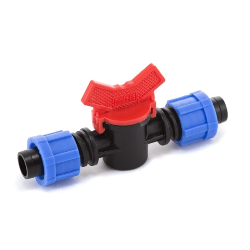 Кран шаровий прохідний Presto-PS для крапельної стрічки 16 мм, в упаковці - 50 шт. (LV-0117) Кран шаровий прохідний Presto-PS для крапельної стрічки 16 мм, в упаковці - 50 шт. (LV-0117)