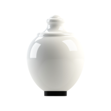 Садово-парковий світильник Опал Лотос молочний