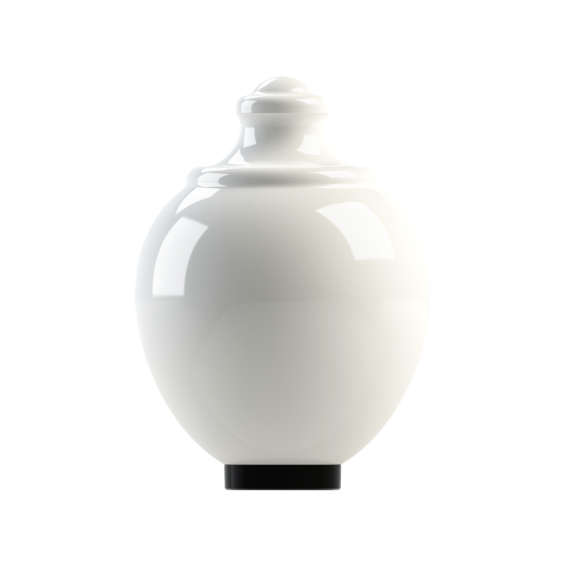 Садово-парковий світильник Опал Лотос молочний