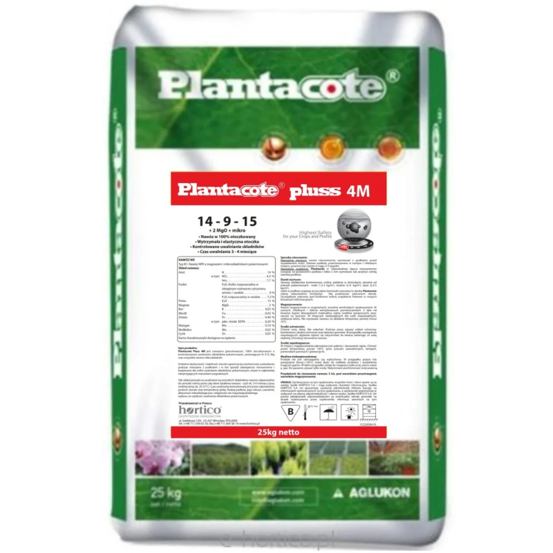 Добриво Плантакот Plantacote Pluss 4M (14-9-15+2MgO+ME), мішок 25 кг