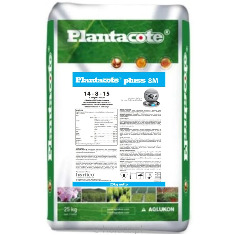 Добриво Плантакот Plantacote Pluss 8M (14-9-15+2MgO+ME), мішок 25 кг